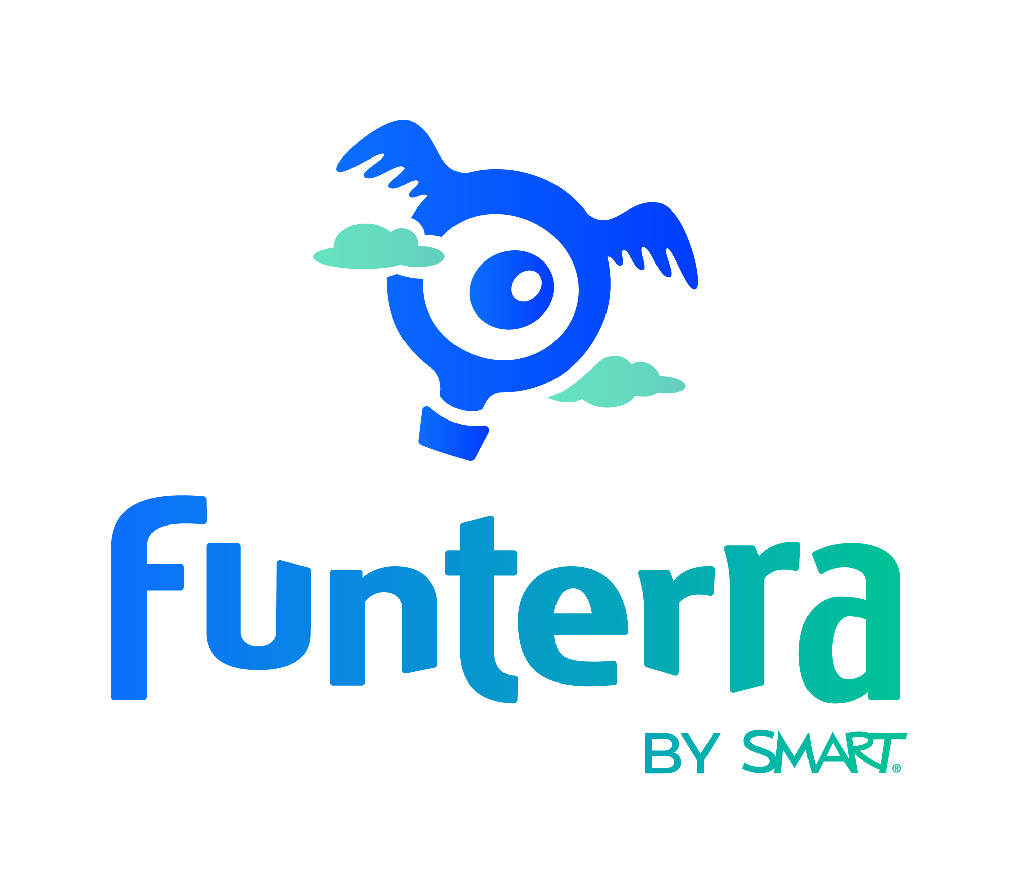 Funterra by SMART logo emphasizing teacher-approved educational content through videos and games for kids.
