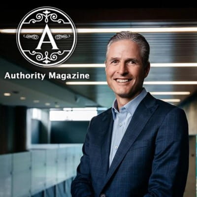 SMART Technologies, Jeff Lowe, and the Authority Magazine logo. 