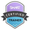 A badge featuring the words 'SMART Certified Trainer'.
