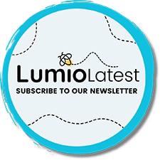 Illustration graphique du bouton "S'abonner à notre newsletter" sur Lumio avec un effet d'ombre.