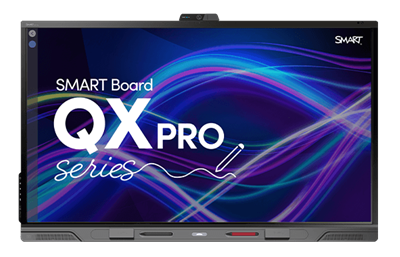 SMART Board QX Pro series interactive display, featuring advanced connectivity for collaboration.
