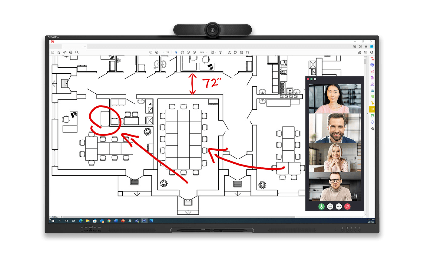 Video conference with the SMART board