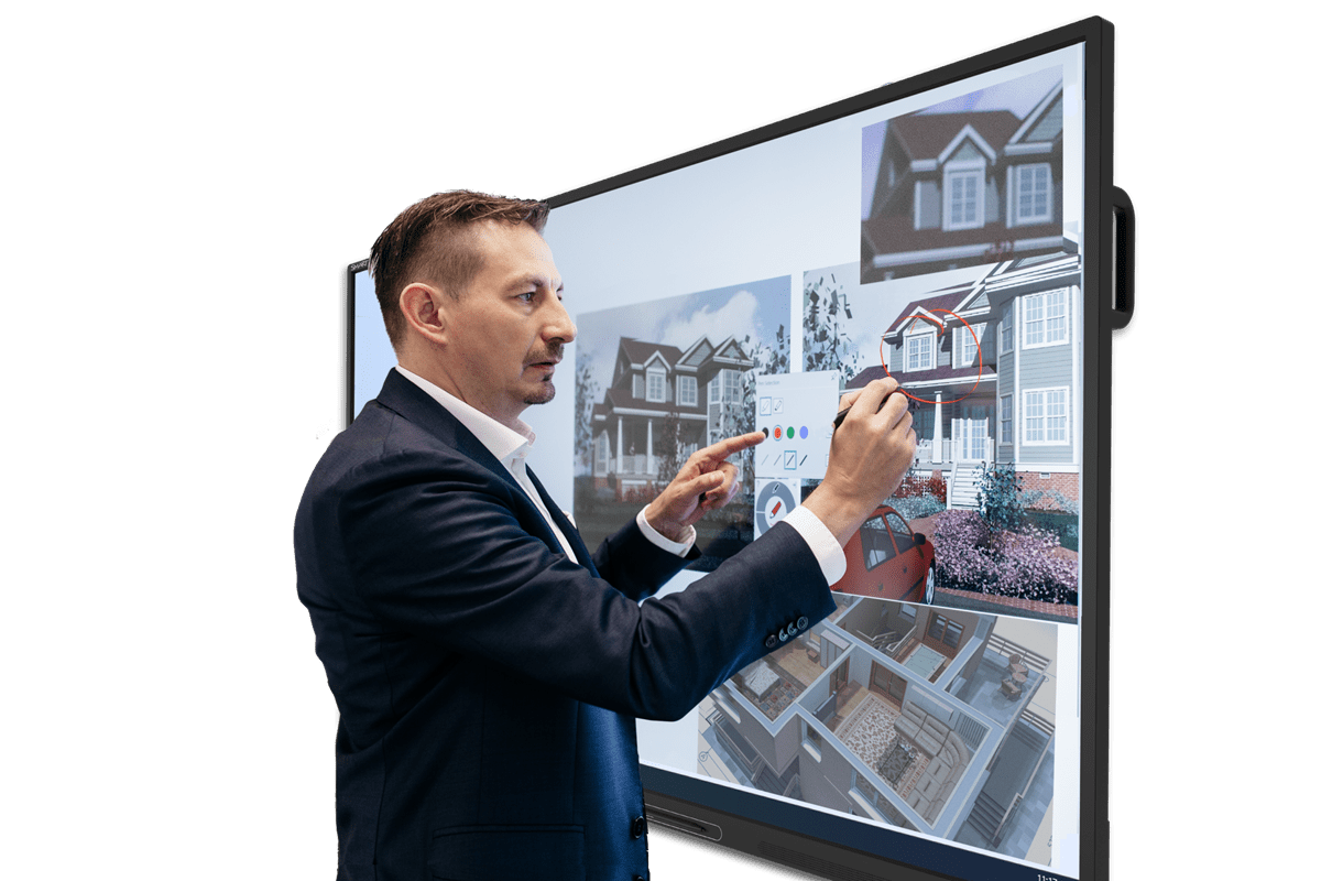 Professional using the SMART Board