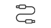Icono de conexión USB por cable