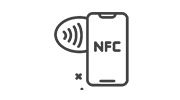 NFC-interactie contactloos pictogram