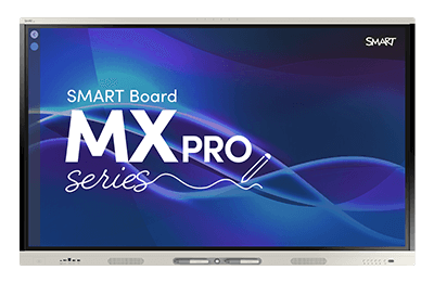 Vista frontal de una pantalla interactiva SMART Board MX Pro V4