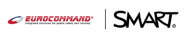 Eurocommand logo with tagline 'Integrated solutions for public safety and industry,' alongside the SMART Technologies logo.
