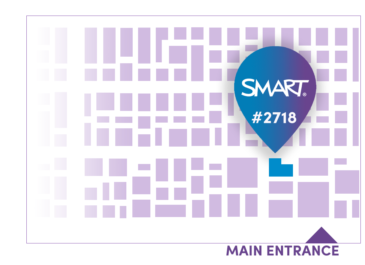 A map that shows where the stall is located for SMART at ISTE 2023