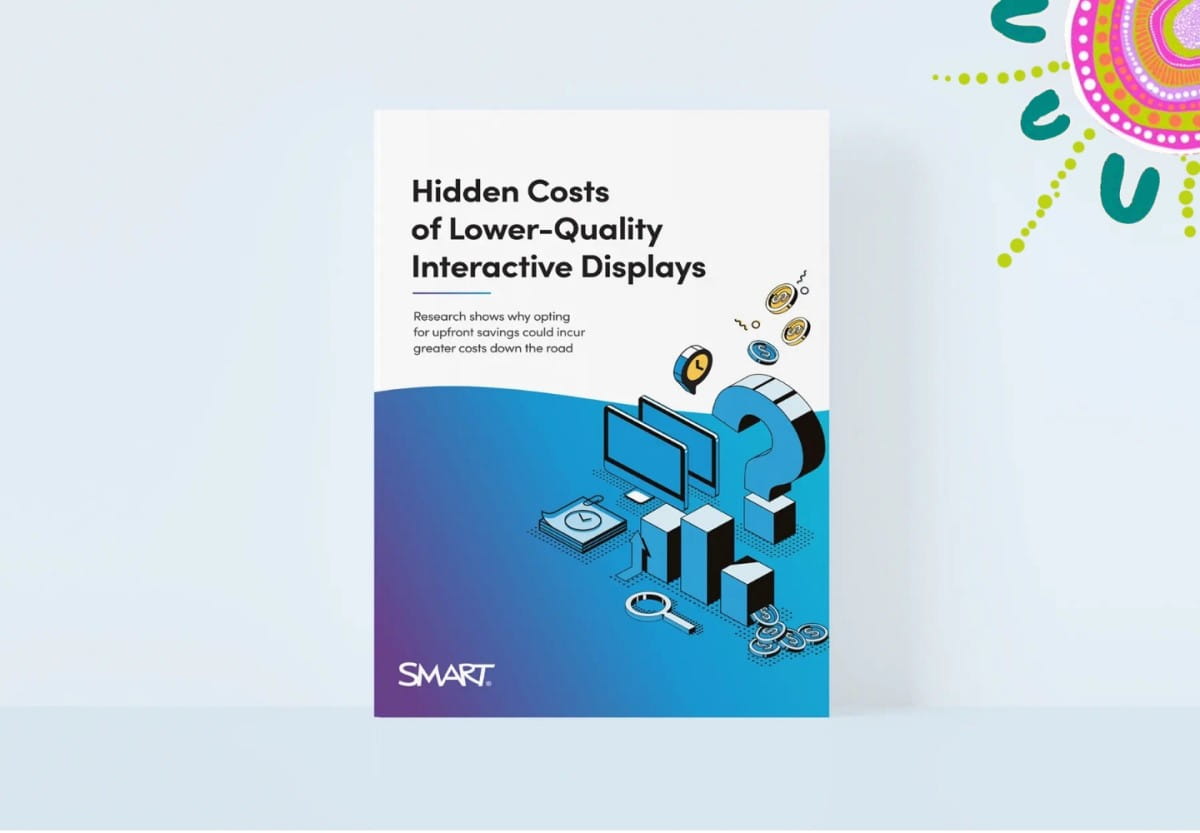 Image of a whitepaper titled 'Hidden costs of lower-quality Interactive displays'.