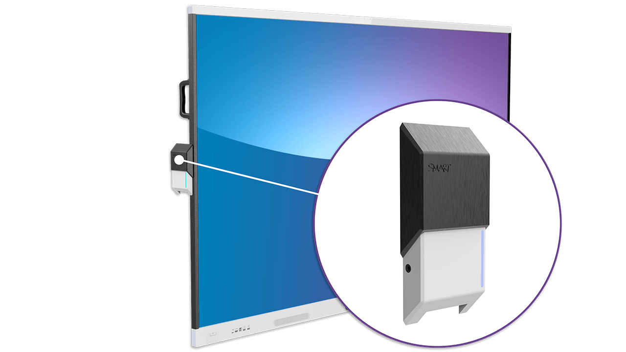 Auracast device on a SMART Board display