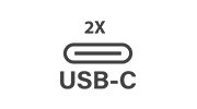 Dos puertos USB-C