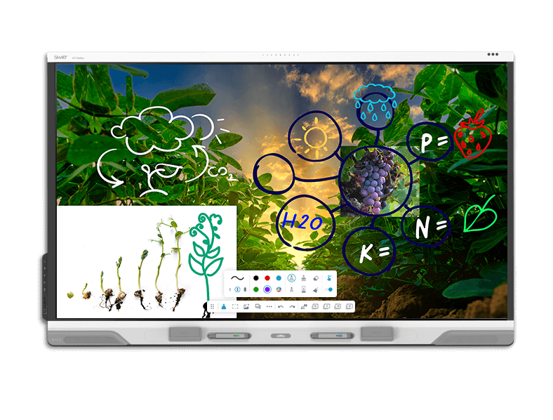 SMART Board RX Series interactive display showcasing innovative educational features, including Tool Explorer┬« technology, set to launch in Spring 2024.