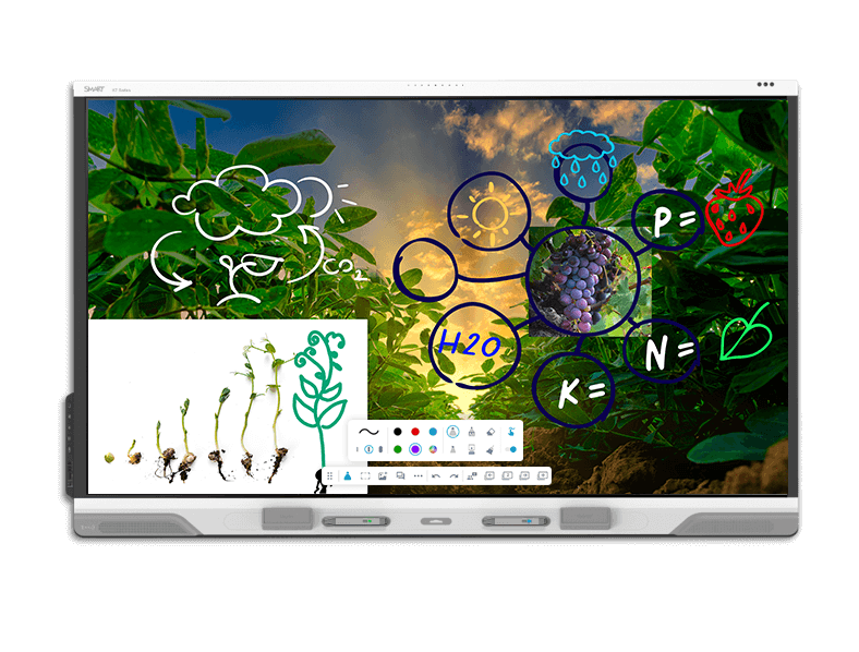 SMART Board RX Series interactive display showcasing innovative educational features, including Tool Explorer® technology, set to launch in Spring 2024.