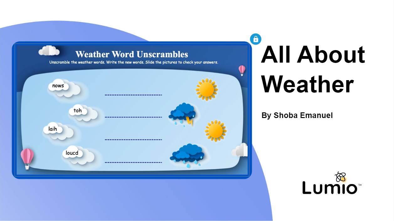 All About the Weather lesson