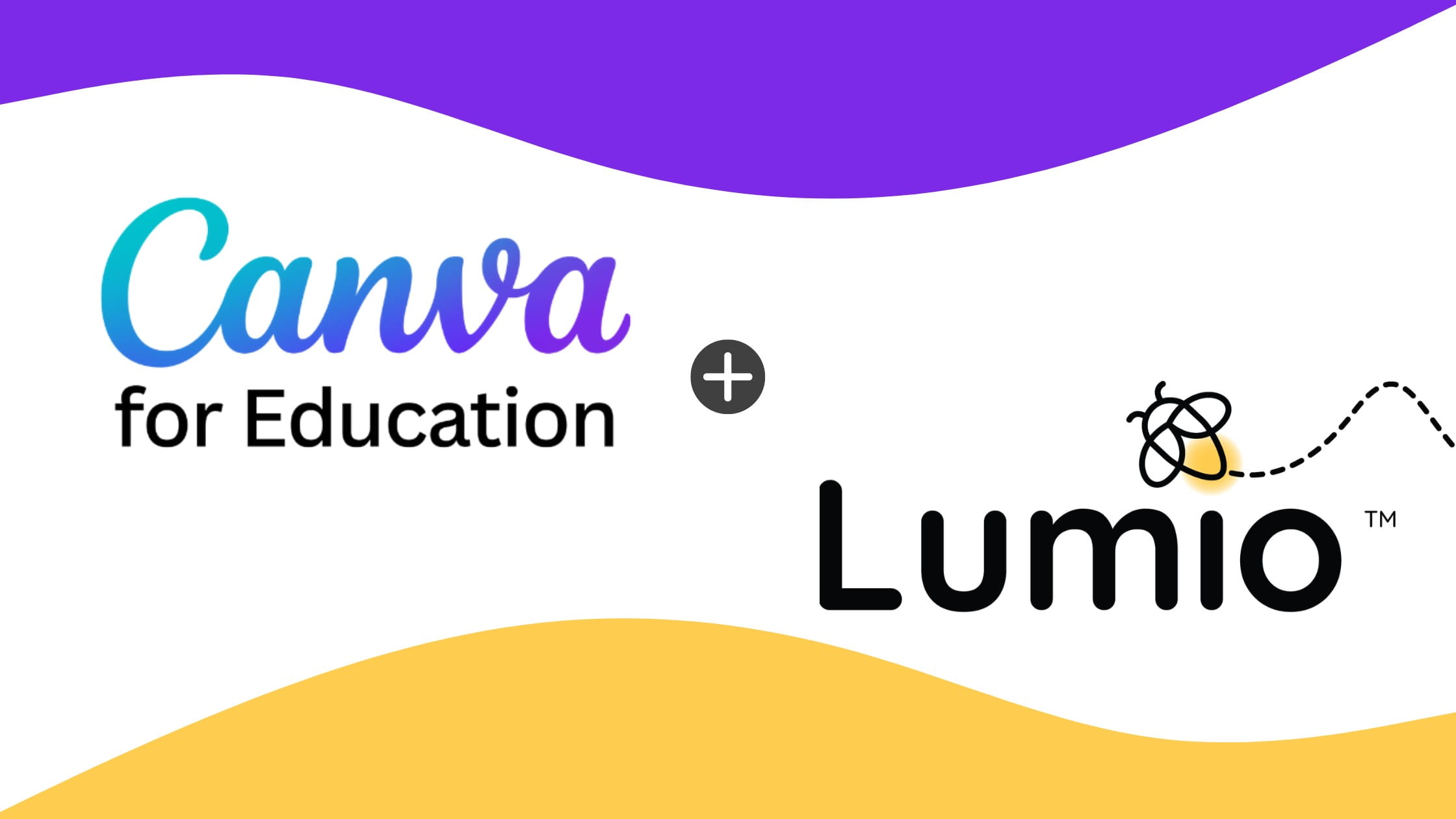 Canva and Lumio logos together showcasing the new integration.