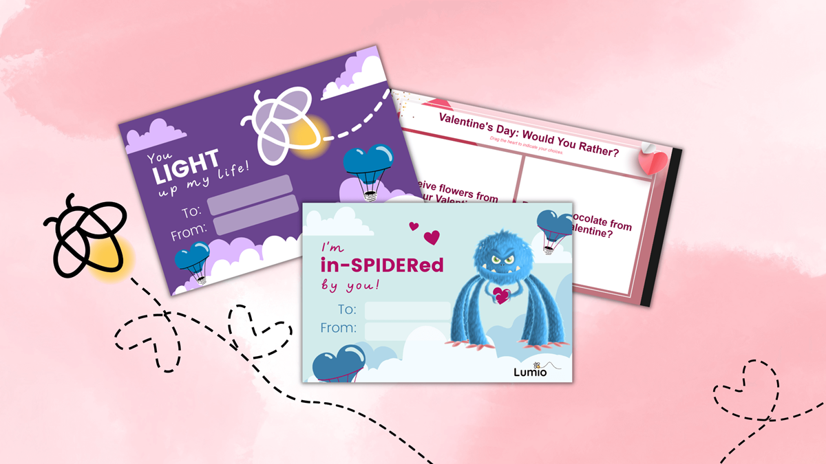 Preview of Lumio Valentines day cards and activities. 