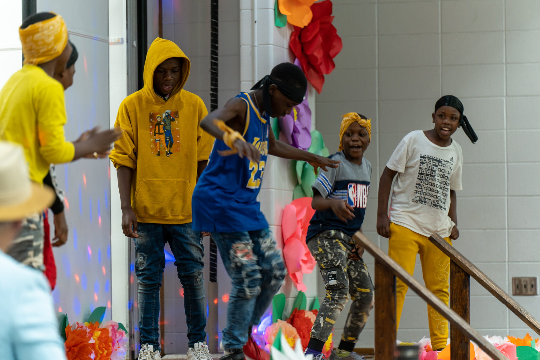 Newcomer Academy students performing for their annual fashion show.