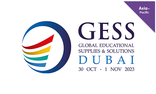 Image showcasing details for GESS Dubai 2023, including the event dates (October 30 - November 1, 2023) and venue (Dubai World Trade Centre, Za'abeel Halls 4-6).
