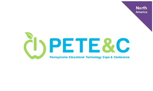 Image featuring the PETE&C 2024 logo, highlighting the conference's role in showcasing educational technology and collaboration opportunities in Pennsylvania.