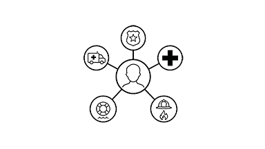 Icon representing multi-agency usage