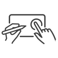 Icon representing multitouch displays