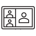 Icon representing video conferencing