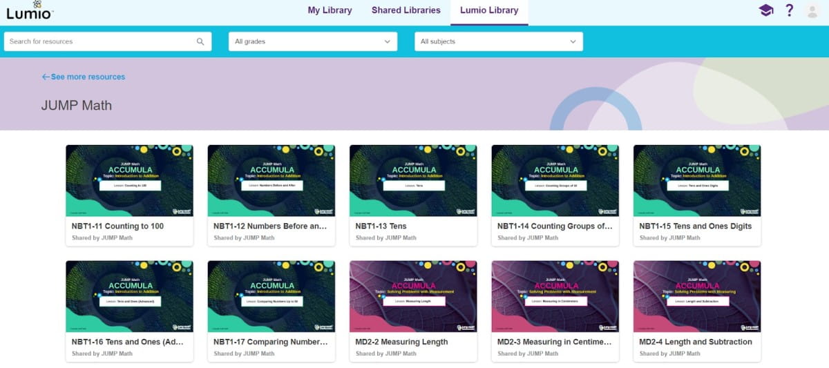 Lumio: Interactive Math Lessons with Lumio and JUMP Math