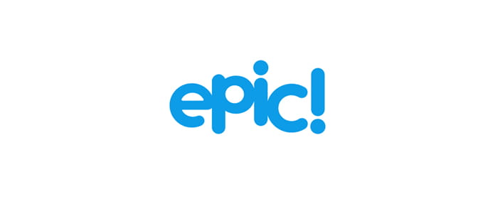 The Epic! logo with the word 'epic!' in lowercase blue letters followed by an exclamation mark.