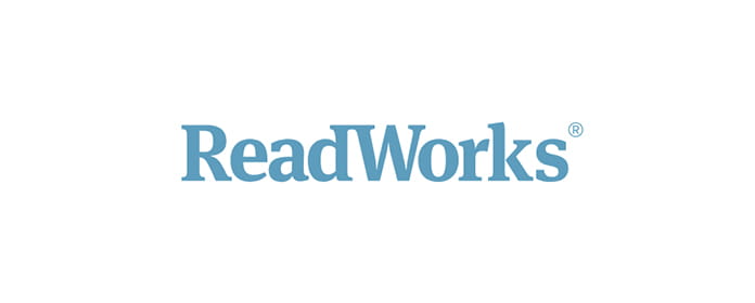 The ReadWorks logo in blue letters, signifying a reading comprehension resource.