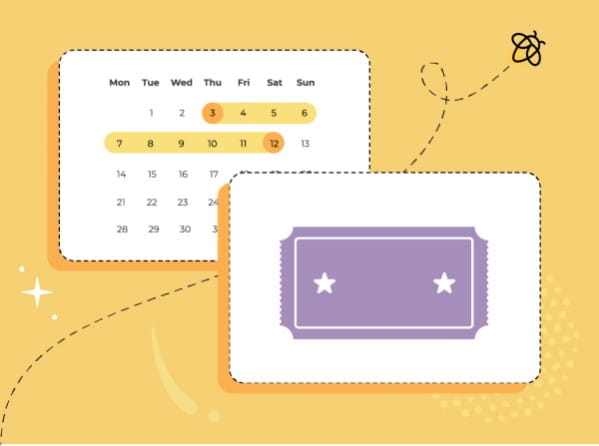 Visualization of a classroom toolset with a calendar and a star rating card, symbolizing resources for managing daily classroom activities and fostering engagement.