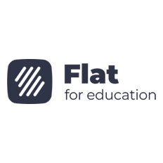 Logo of 'Flat for education'.