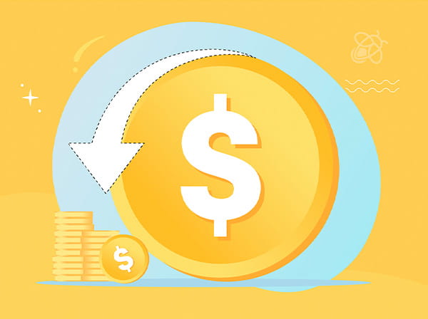 A conceptual graphic with a dollar sign in a cycle, possibly illustrating budgeting, funding, or financial resources in the context of education technology.