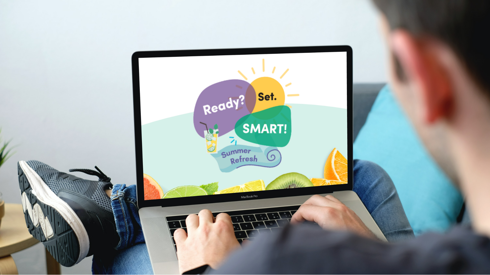 A teacher participating in online Professional Development.