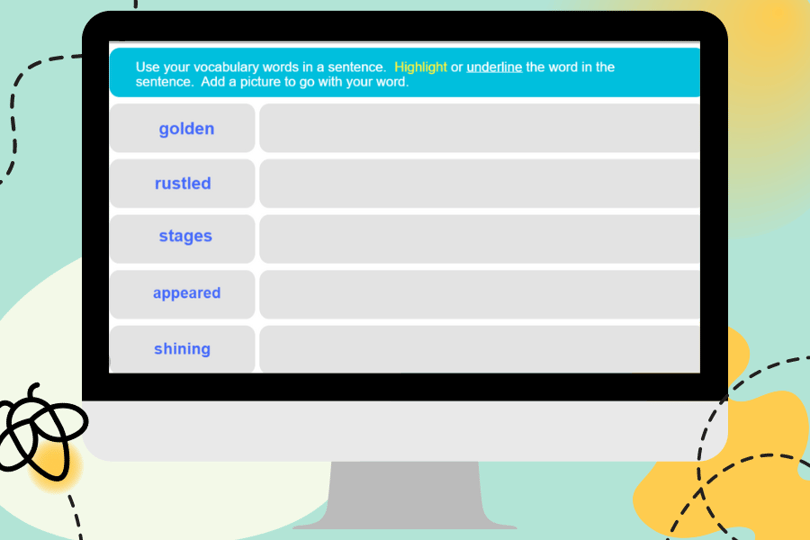 Screenshot of a SMART graphic organizer in Lumio