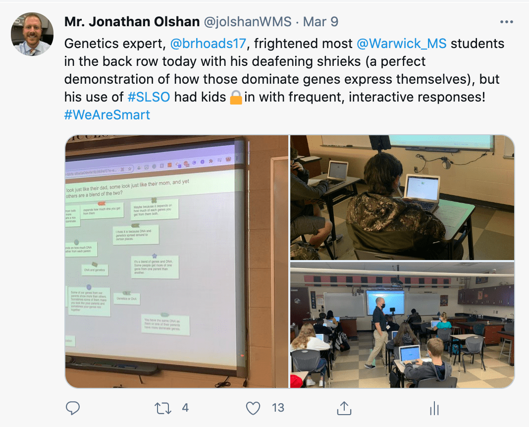 Twitter Screenshot of Jonathan Olshan's post