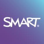 Logo of SMART Education on a purple gradient background.