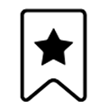 Icon representing the bookmark icon