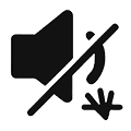 Icon representing no audio feedback