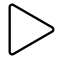 Icon representing a play button triangle