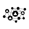 An image of a network of interconnected dots, symbolizing the connection and collaboration within a professional learning community.
