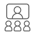 Icon symbolizing the display's easy deployment and support, showcasing straightforward setup and maintenance.