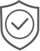 Icon of a shield with a checkmark, representing the 5-year warranty provided with the SMART Document Camera 650.