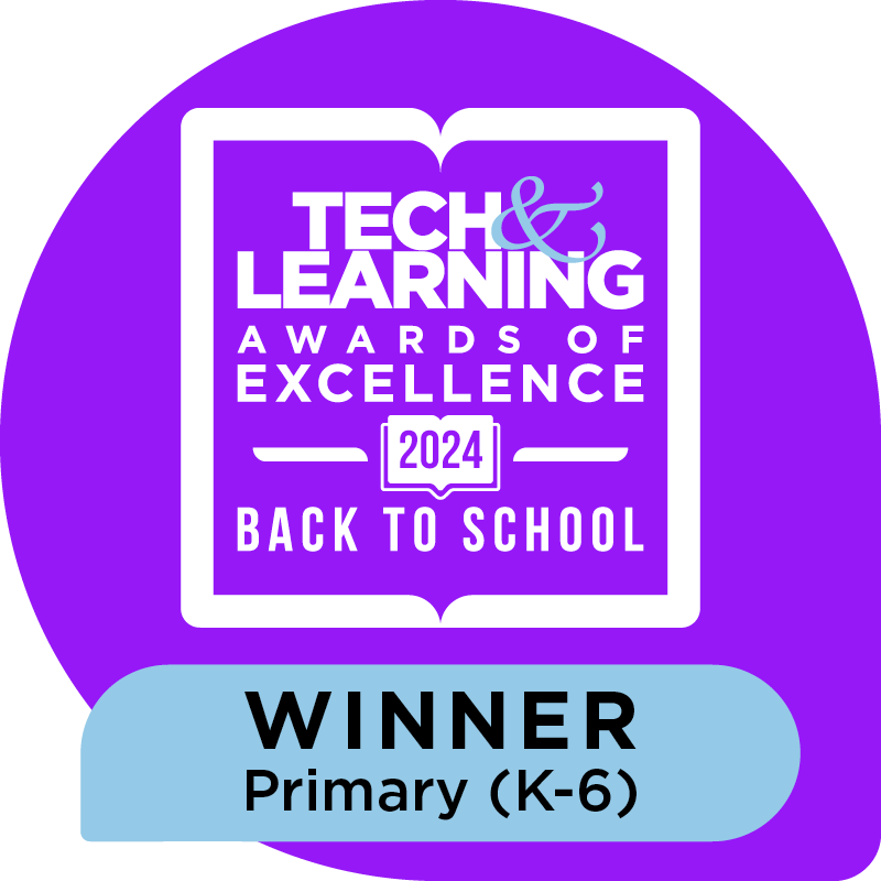 Tech & Learning Awards of Excellence 2024 Back to School badge, indicating the Primary (K-6) category winner.